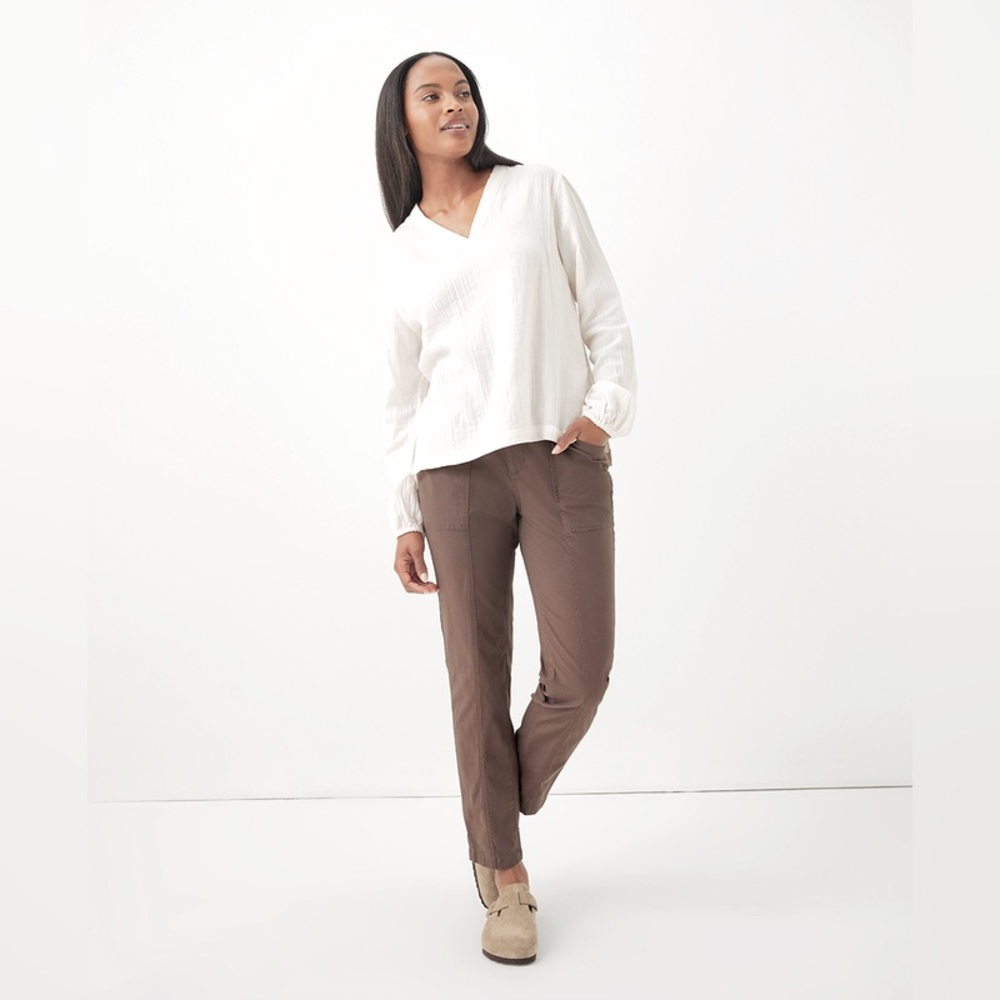 Pact Boulevard Brushed Twill Straight Leg Pant size small